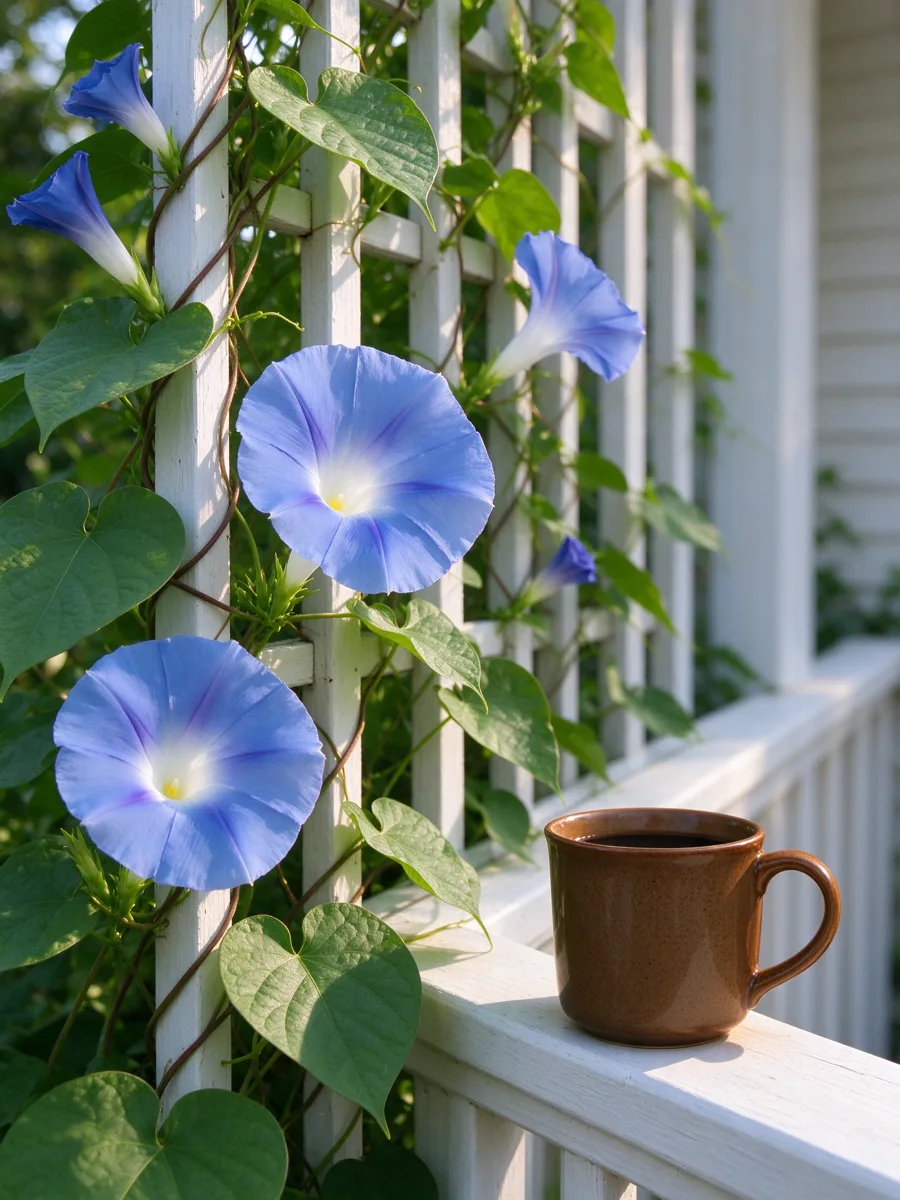 Morning Glory (Ipomoea purpurea) botanical illustration