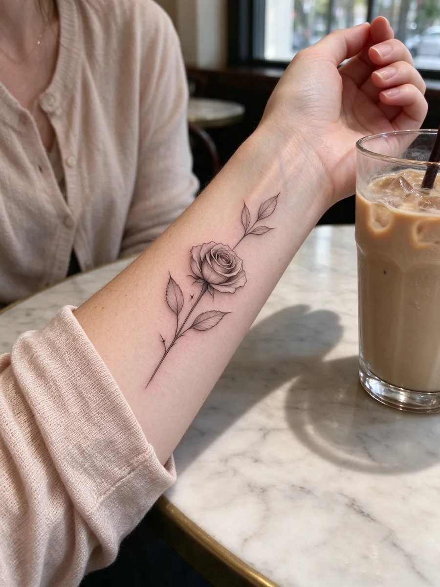 June birth flower tattoo design